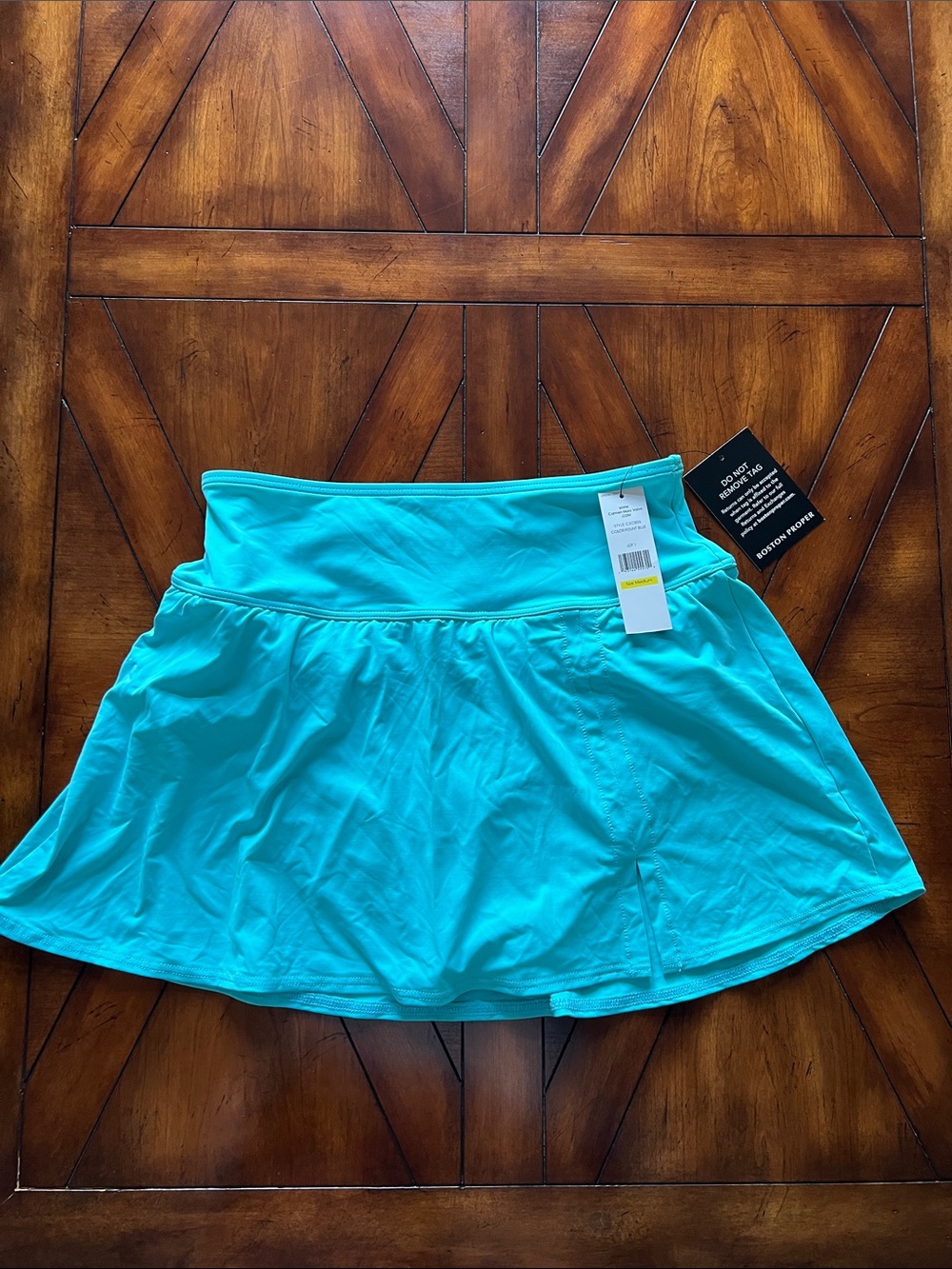 Carmen Marc Valvo Fount Blue Athletic Swim skort